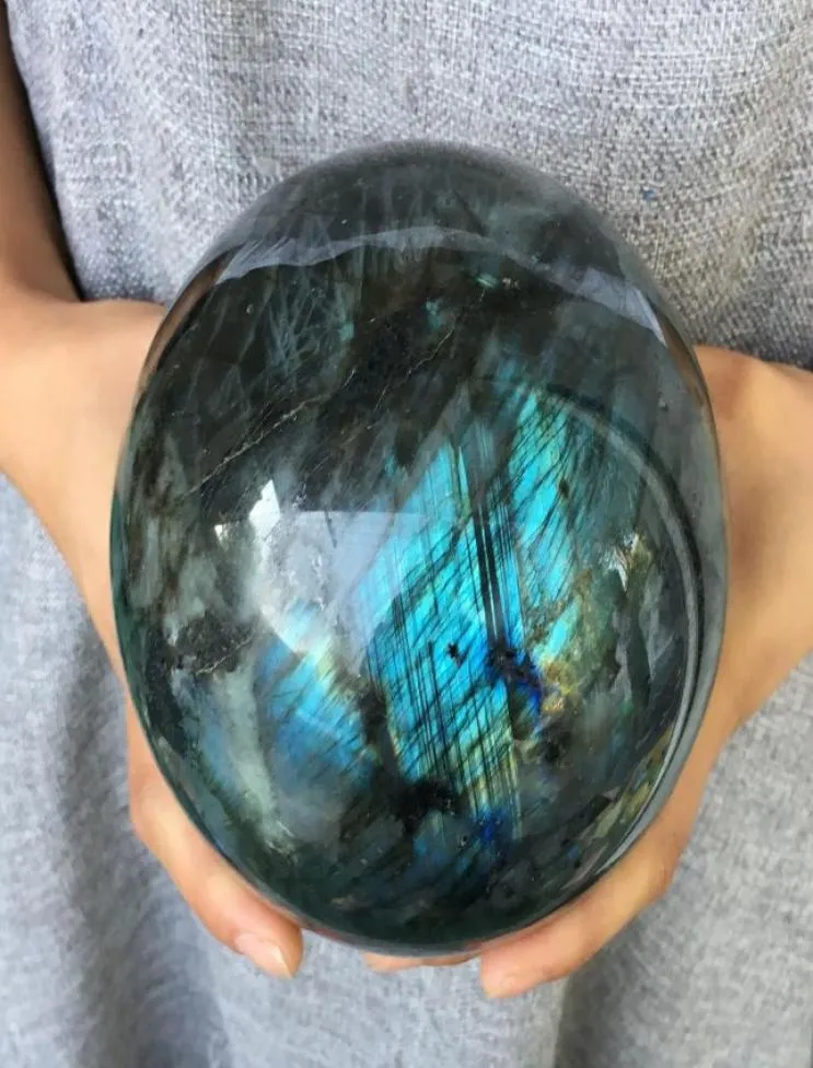 Boule de cristal de Labradorite naturelle, 1000g, sphère de pierres précieuses, guérison Reiki 2011251326406