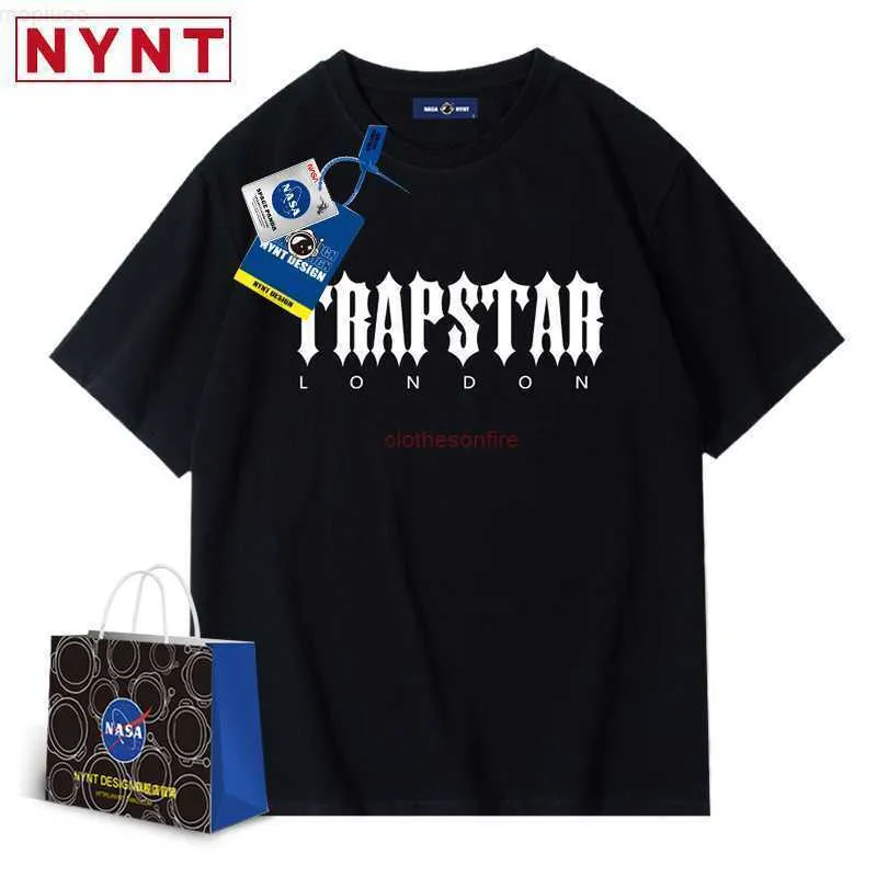 Designer modekläder tsihrts skjortor Trapstar Enkla män Lossa casual bomull Kort ärm Tshirt Label High Street Lovers Roc