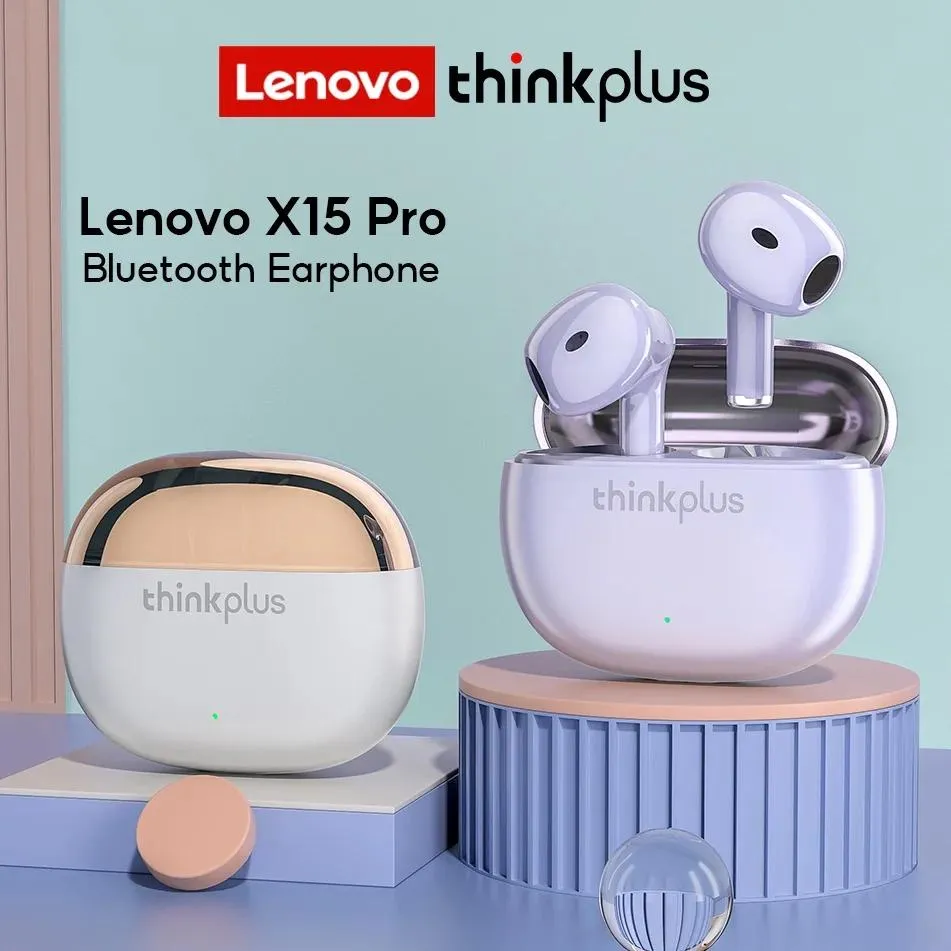 Наушники Lenovo X15 Pro Bluetooth наушники Спортивные беспроводные наушники Водонепроницаемые AAC SBC HiFi стерео наушники с шумоподавлением и микрофоном