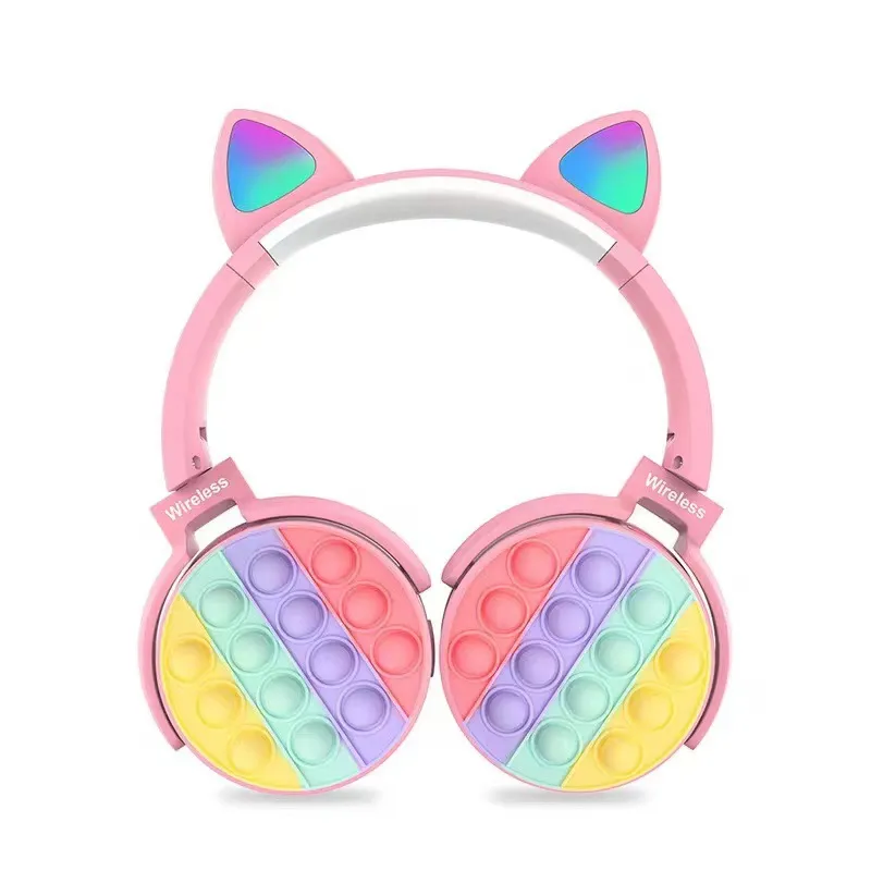CT-950 Bluetooth Headphones Earphones Glowing Cute Cat Ear LED Girls Gift Kids PC Gamer Auriculares Earphone Wireless Headset HIFI