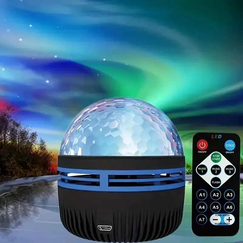 1PC Northern Lights Projekcja gwiazdy - Rotacyjne światła LED LED lampy atmosfery wewnętrzne na imprezy, dekoracje imprezowe, prezenty świąteczne i wiele więcej!