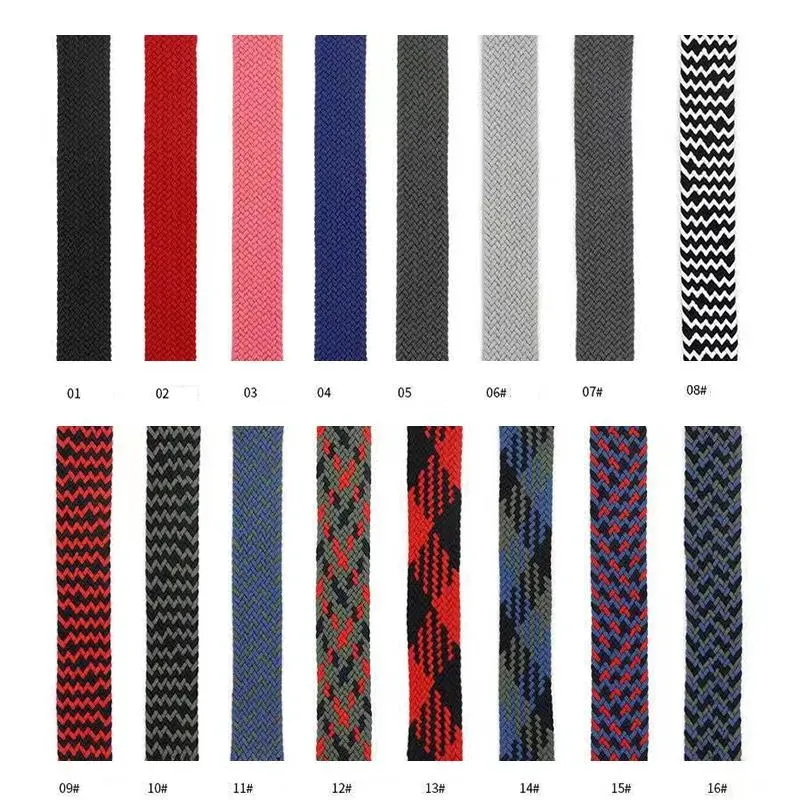 Braided Nylon Solo Loop Elastic Strap Watch Band for  Watch iWatch Serie 8 7 6 SE 5 4 3 Replaceable Fabric Braided Watchband 38mm 42mm 40mm 44mm 49mm