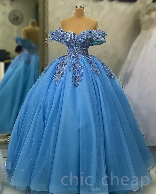 드레스 2023 년 4 월 Aso eBi 스팽글 레이스 Quinceanera 드레스 깎아 지른 씨발 볼 가운 결정 무도회 이브닝 파티 대회 생일 가운 드레스