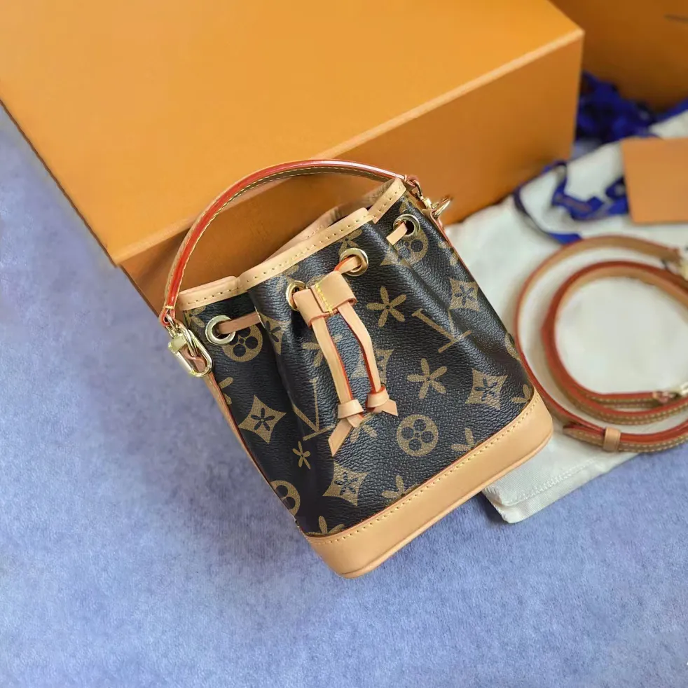 M46291 Borsa a secchiello NANO NOE da donna con coulisse M81266 Borsa a tracolla da uomo in pelle Borsa firmata Borsa a tracolla moda Mini borsa di lusso borsa a mano vecchia borsa a fiori