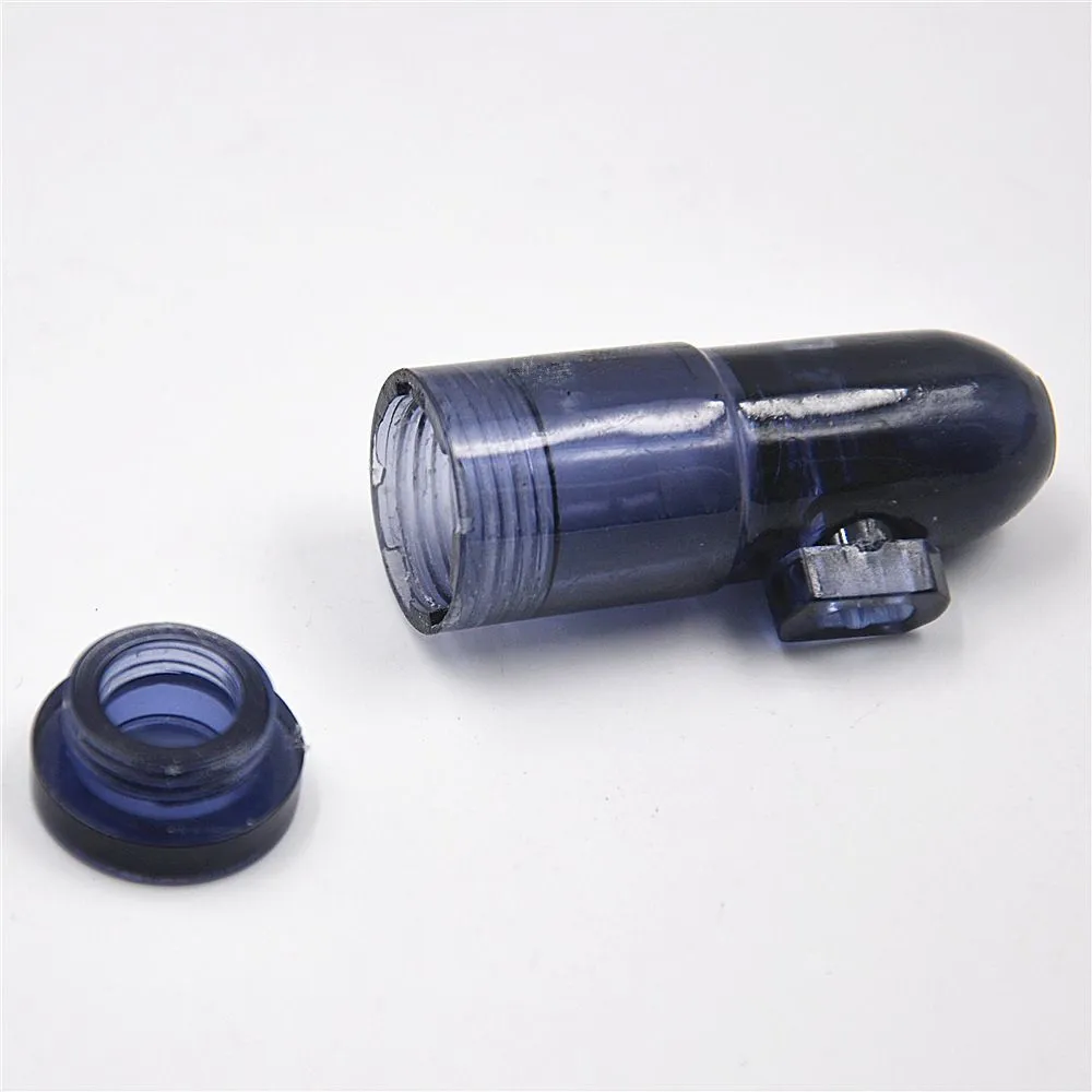 Snuff Snorter Acrylic Bullet Rocket Snorter Snuff Bottle Portable Pocket Dispenser Mix Colors for Smoking Pipes