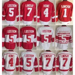 Retro Hockey 5 Nicklas Lidstrom Jerseys Vintage 4 Gordie Howe 1 Terry Sawchuk 7 Ted Lindsay 10 Alex Delvecchio 13 Pavel Datsyuk 14 Brendan Shanahan Retire 75th Year