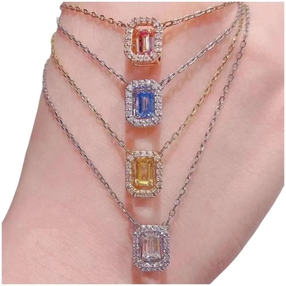 Swarovski Necklace Designer Women Top Quality Beaded Necklaces Jumping Heart Candy Necklace For Women With Elements Crystal Dynamic Square Collar Chain