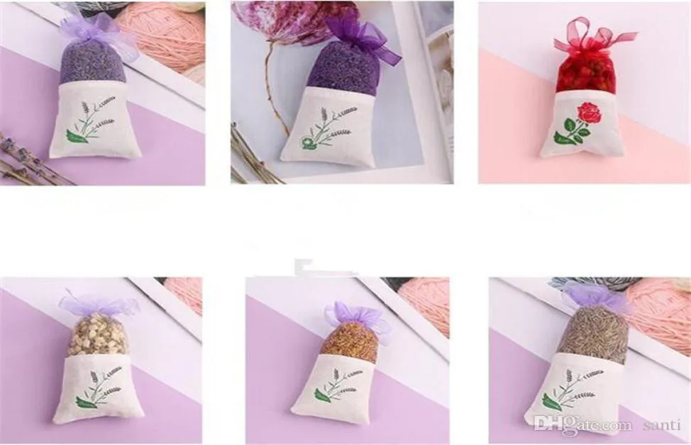 Hem Natural Lavender Rose Jasmine Bud Dried Flower Sachet Bag Aromaterapi Aromatisk Air Refresh4089761