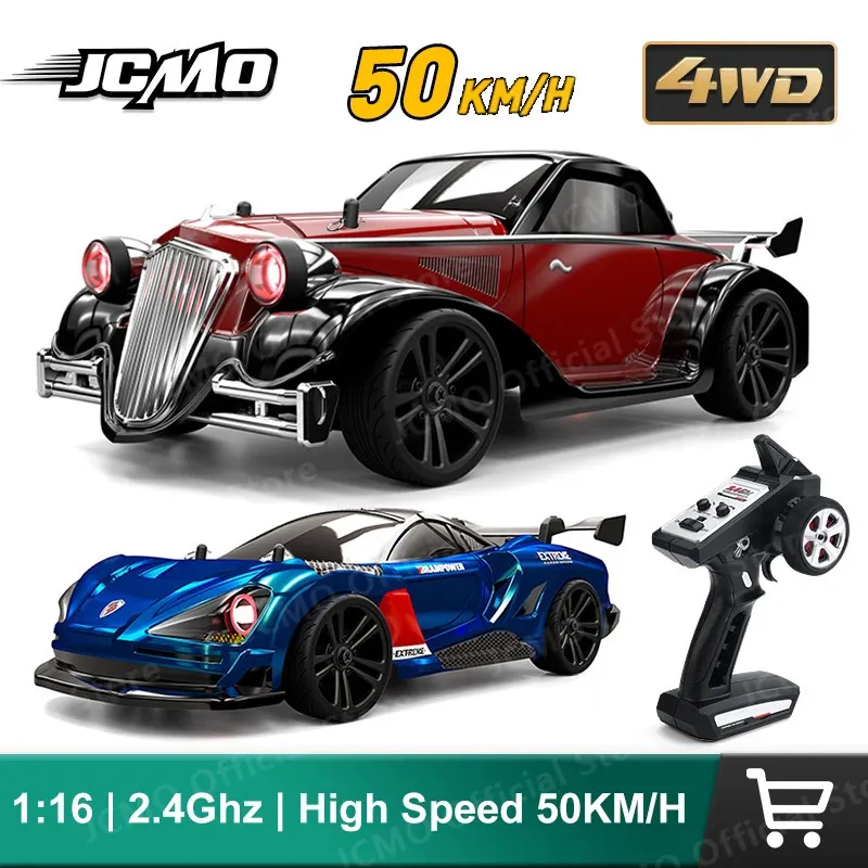 16301 16302 Remote Control Car 1 16 High Speed RC 50KMH 4WD Drift Racing Vehicle for Adults and Children Christmas Gifts 240106