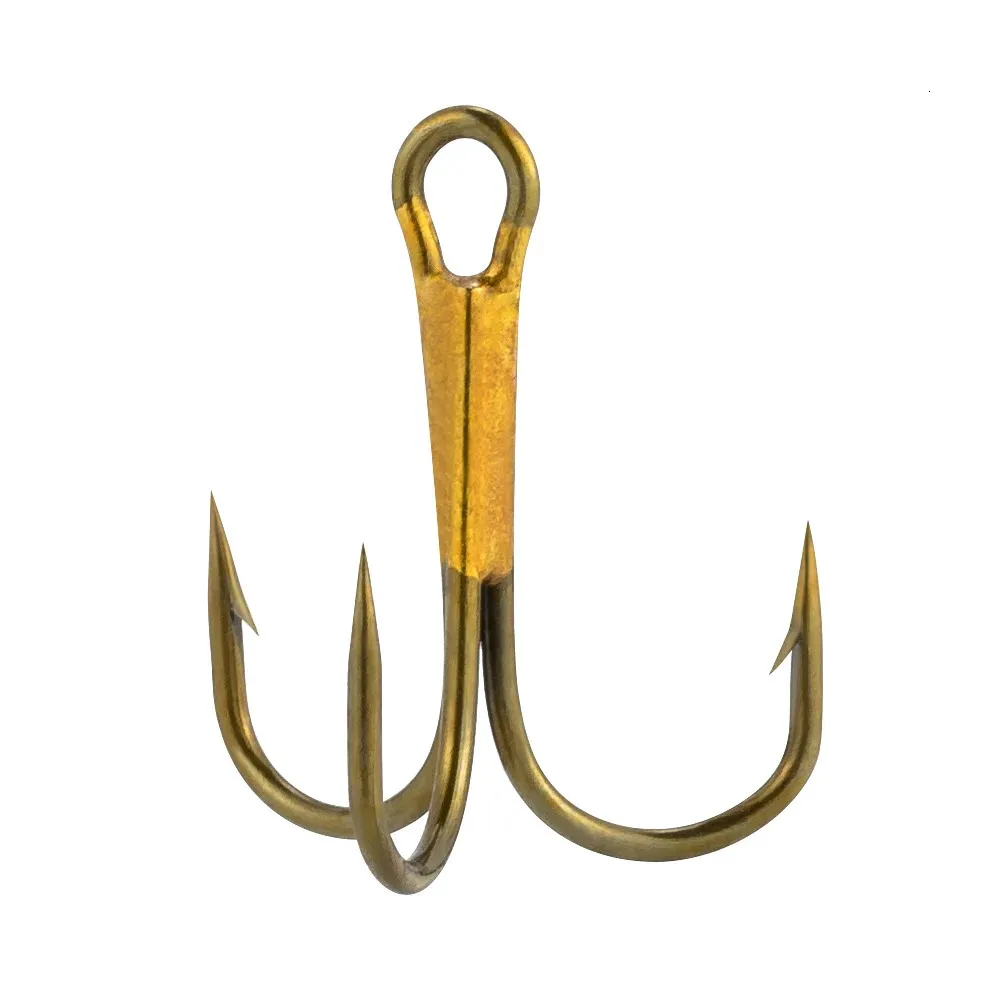 100st Treble Hook #4- #12 Saltvattenfiskekrok Skarp Hög kolstål Högstyrka Spinner Hard Bait Sea Fishing Hook Bass 240108