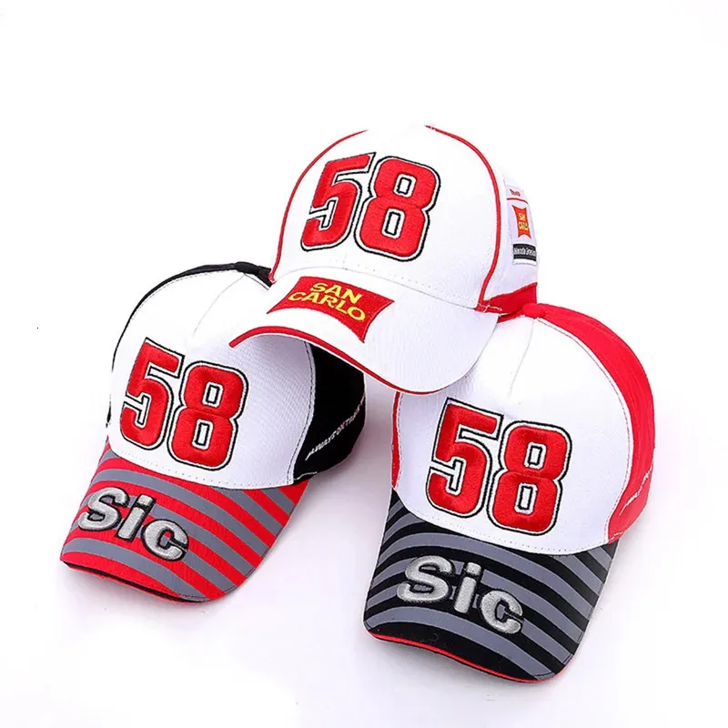 Fashion Men Women Baseball Cap GP Motorcycle Racing 58 Marco Simoncelli Moto Racer Hip Hop Caps Dad Hat EP0039 240106