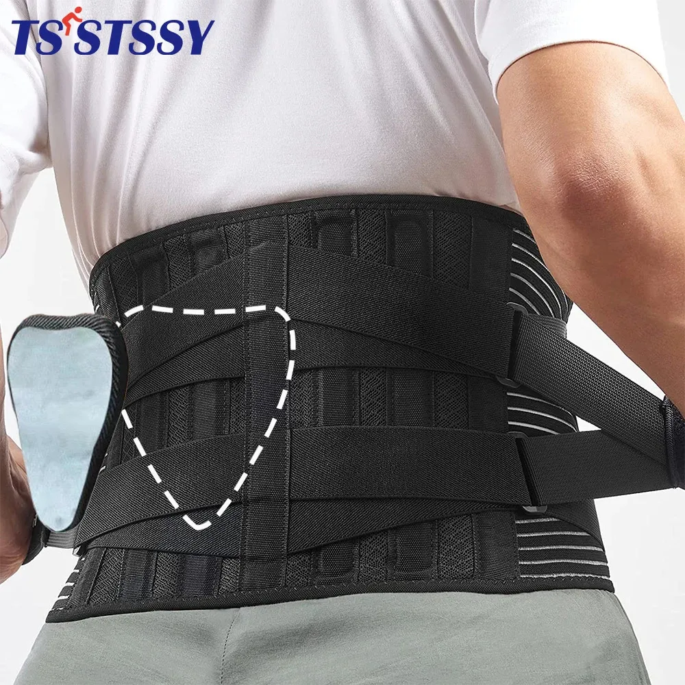 Sports Adjustable Back Lumbar Support Belt Waist Orthopedic Corset Men Women Spine Decompression Waist Trainer Back Pain Relief 240108