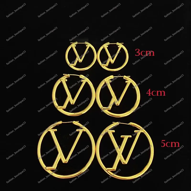 Huggie Hoop Encling Big Circle Designer Stud arrings Classic Gold Letter v earing Simple Eybrops Designer Jewelry for Women Woman Party Glode Gift