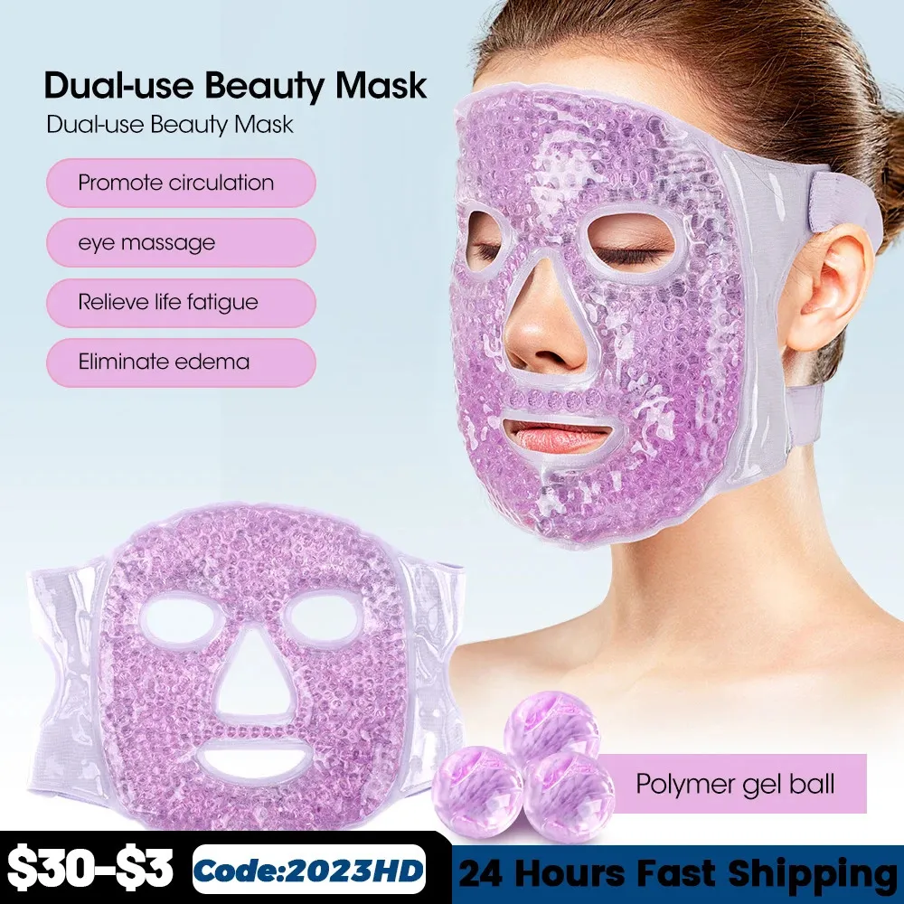 Beauty Ice Gel Masker Set Anti Rimpel Verwijderen Donkere Kringen Verbeteren Slaap Koude Spa Therapie Gezicht Maskers Huidverzorging gereedschap 240108