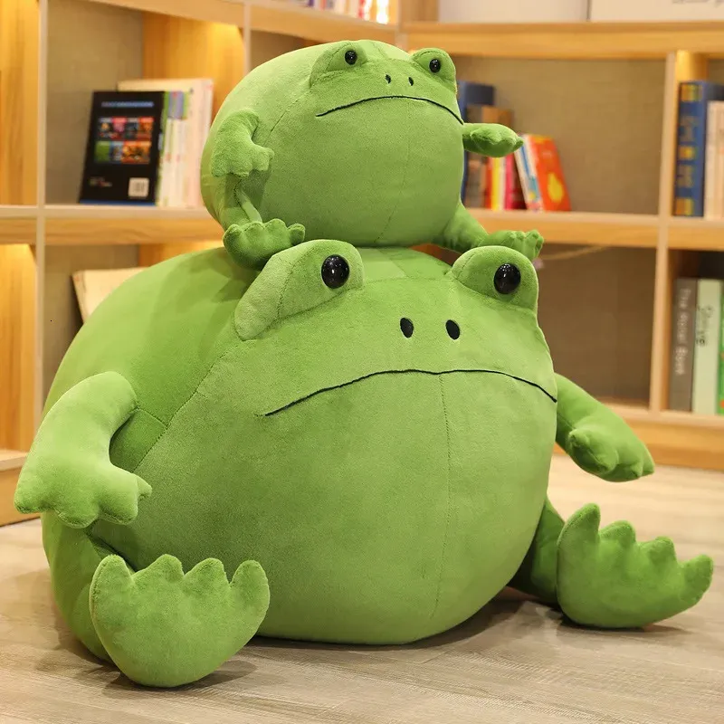Kawaii Ricky Rain Green Frog Plush Toy Super Soft Fylld Animal Lovely Frog Doll Baby Toys Plushie Gift Toy for Kids Girls 240108