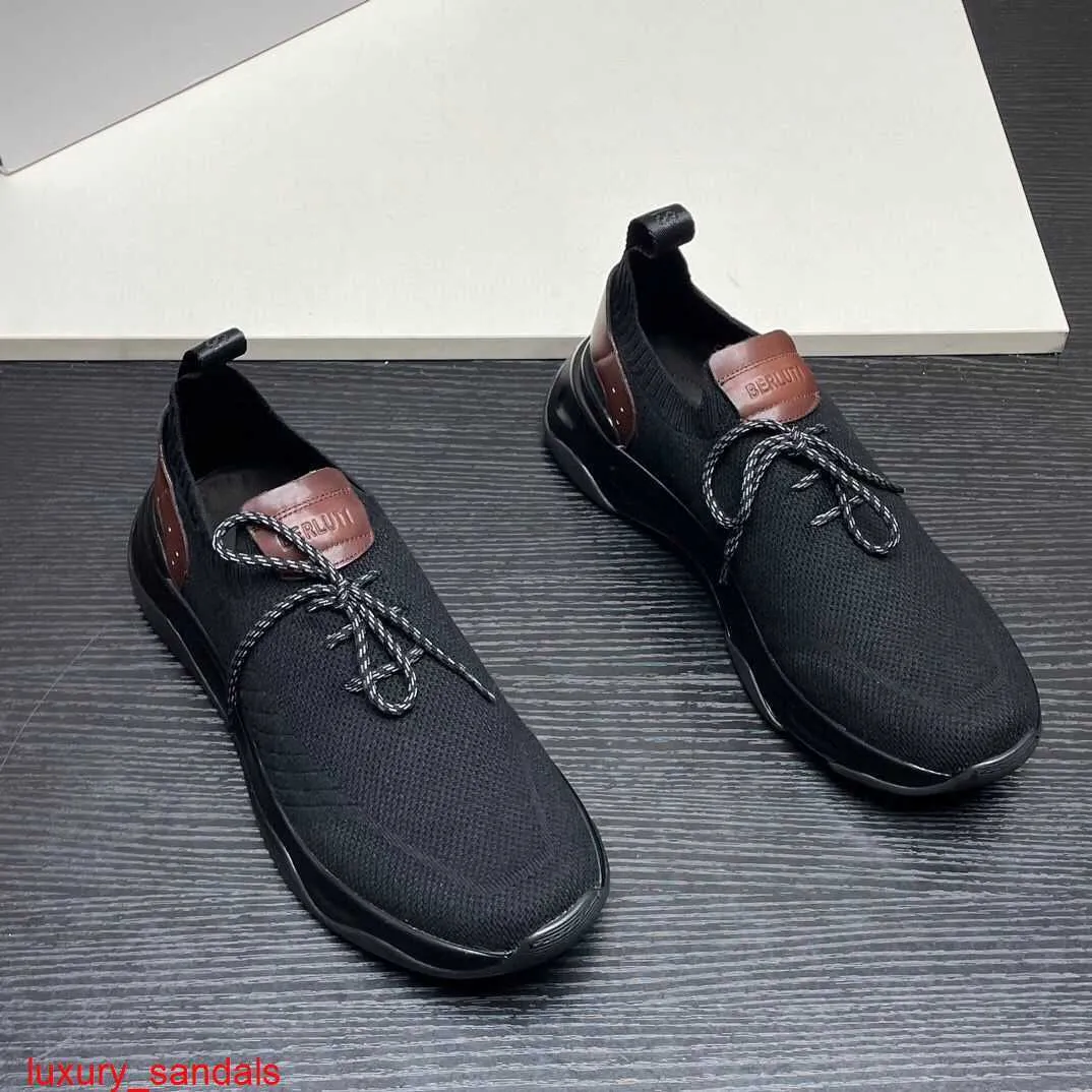 Baskets en cuir BERLUTI Chaussures décontractées Berluti Shadow Grey Chaussures de sport pour hommes Cette paire de chaussettes a une doublure intérieure confortable HBZ0