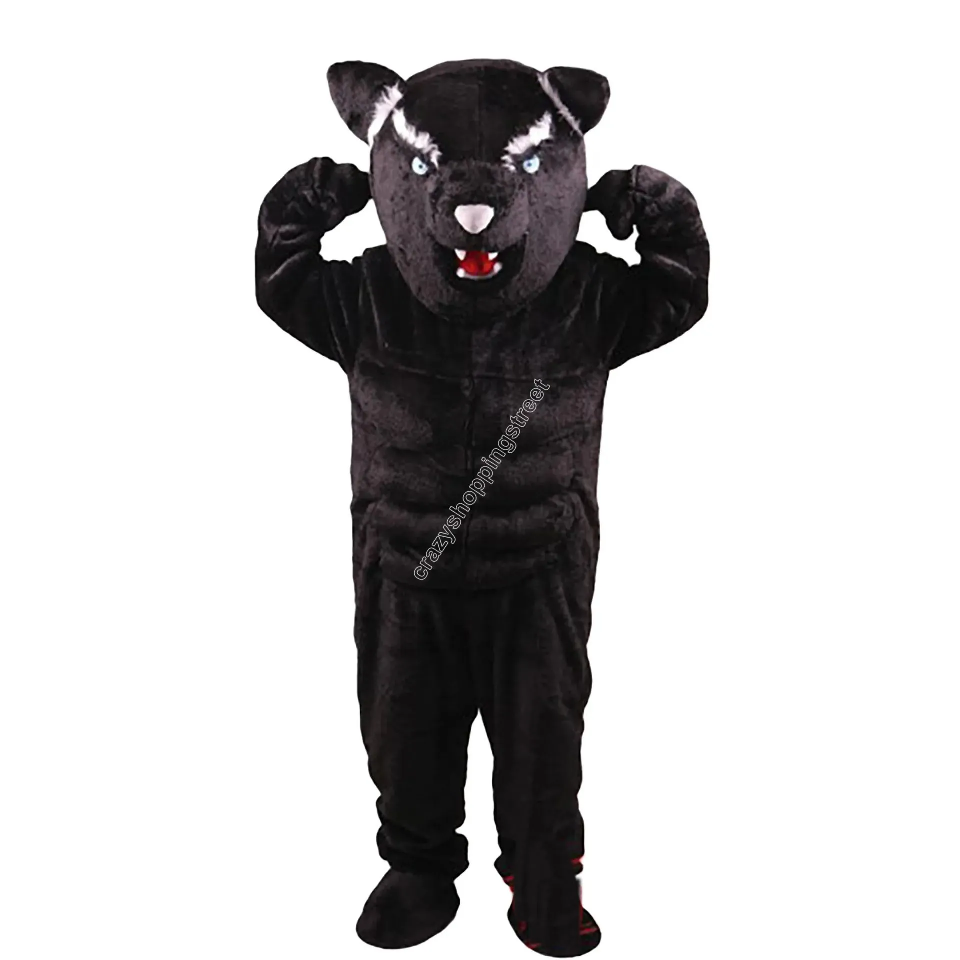 Simulation Belle Puissance Chat Costume De Mascotte Personnage De Dessin Animé Tenues Halloween Noël Fantaisie Robe De Fête Taille Adulte Anniversaire Costume De Plein Air