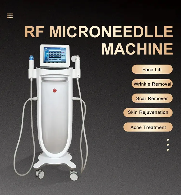 El cuidado de la piel del rejuvenecimiento de la piel con microagujas Rf blanquea la máquina de belleza con microagujas fraccionarias