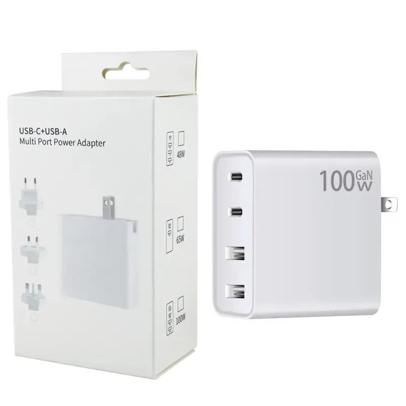 Telefon komórkowy ładowarki US AU UK ładowarka 100 W USB typ C Fast ładowarka z szybkim telefonem USB do smartfona laptopa MacBooka z pudełkiem ZZ