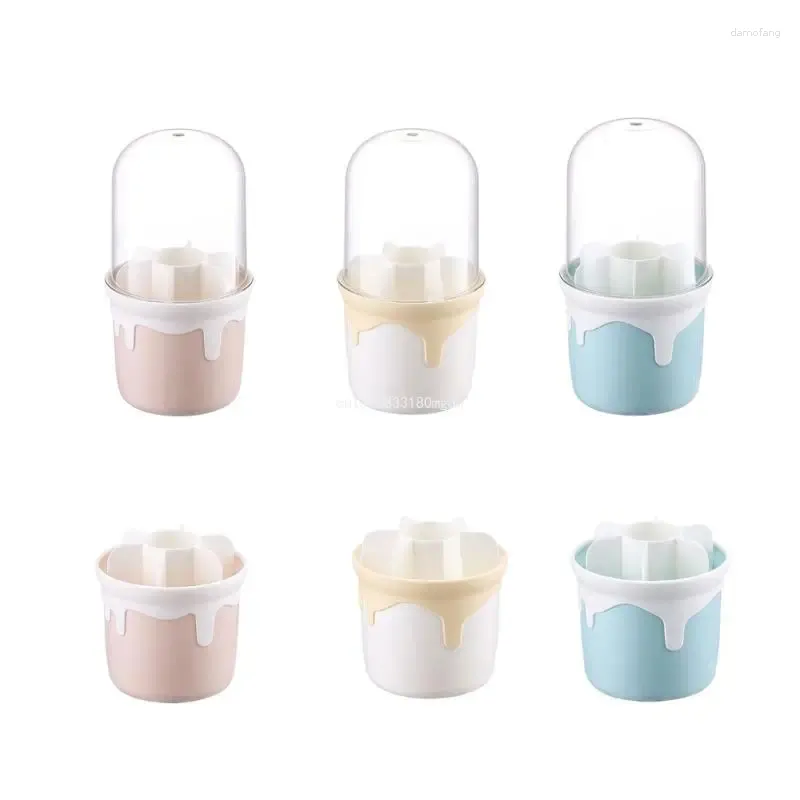 Storage Boxes Rotating Bucket Cosmetic Make Up Organiser Brush Case With Lid Dropship