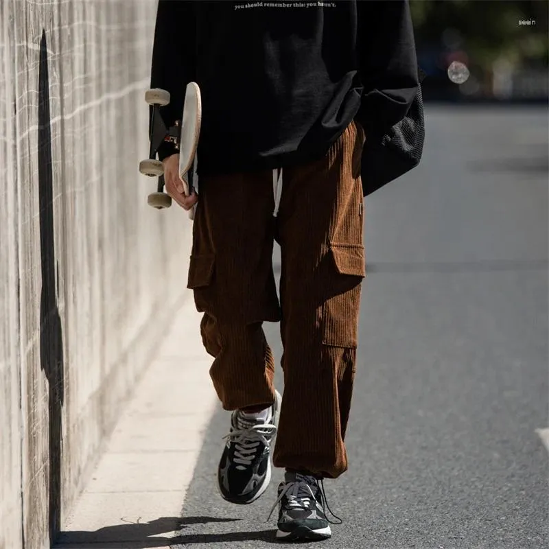 Men's Pants Winter Sweatpants For Men Tall Corduroy Ultra-Soft Warm Jogger Baggy Casual Open Bottom Athletic With Pockets