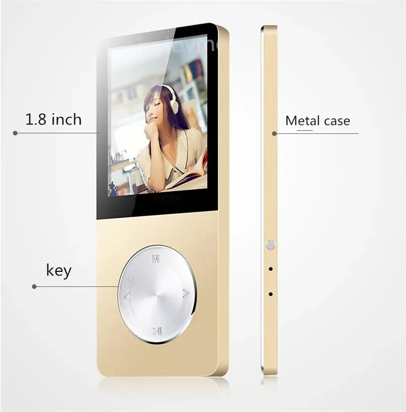 Metal MP3 MP4 Player 4gb 8gb 16GB Video Sport MP4 Flash HIFI Slim MP4 Video Player Radio Recorder Walkman With Speaker