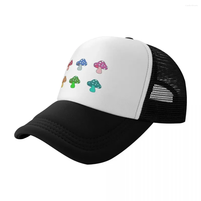 Casquettes de balle Collection de champignons Casquette de baseball Chapeau de soleil pour enfants Chapeaux occidentaux Visière sauvage Femmes Hommes