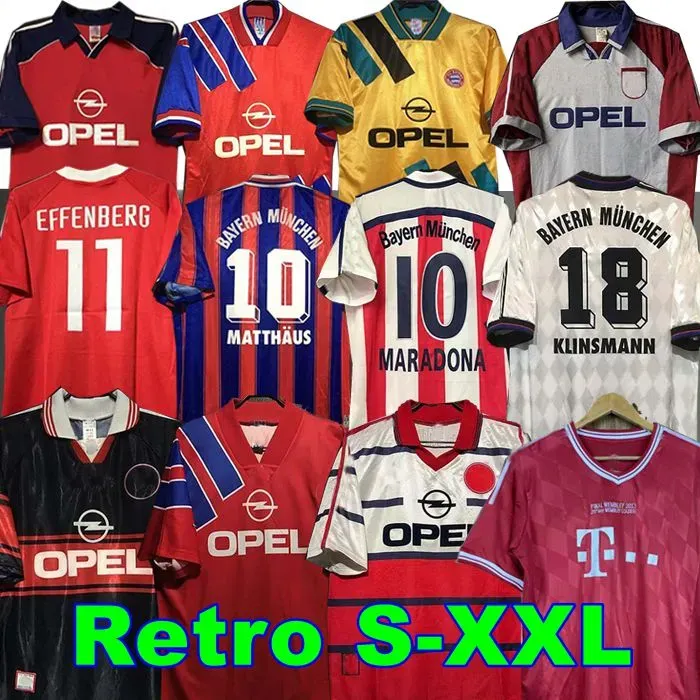 maglie retrò 94 95 96 97 98 99 00 01 2010 MARADONA finale ELBER Pizarro SCHOLL Klinsmann Matthaus 1997 1999 Lizarazu Muller ROBBEN Schweinsteiger Klose bayern monaco