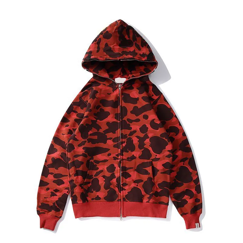 Hoodie Ceket Kamuflaj Trendi Hoodies Swearpants Ceket Hip Hop Erkek ve Kadınlar Çok Çözüner Sweater Serin Ceket Üst Uzun Kollu