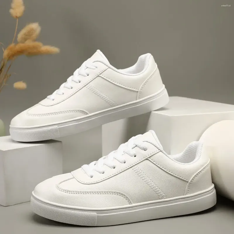 Women's White Casual Sneakers Stylish Lace-Up Dress Shoes, Comfortable  Walking Shoes, Skate-Inspired Design Hot Sale!