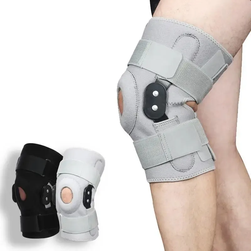 デュアルメタルサイドスタビライザー付き1PC膝ブレース膝パッドサポート調整可能な膝蓋骨関節炎関節痛スポーツガード240108