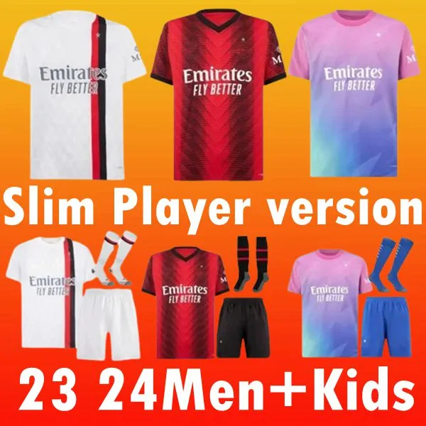 2023 2024 Ac MILANS Soccer Jersey IBRAHIMOVIC GIROUD PULISIC THEO TONALI REIJNDERS Shirt ROMAGNOLI RAFA LEAO G.CASTILLEJO REIJNDERS LOFTUS-CHEEK Football uniform