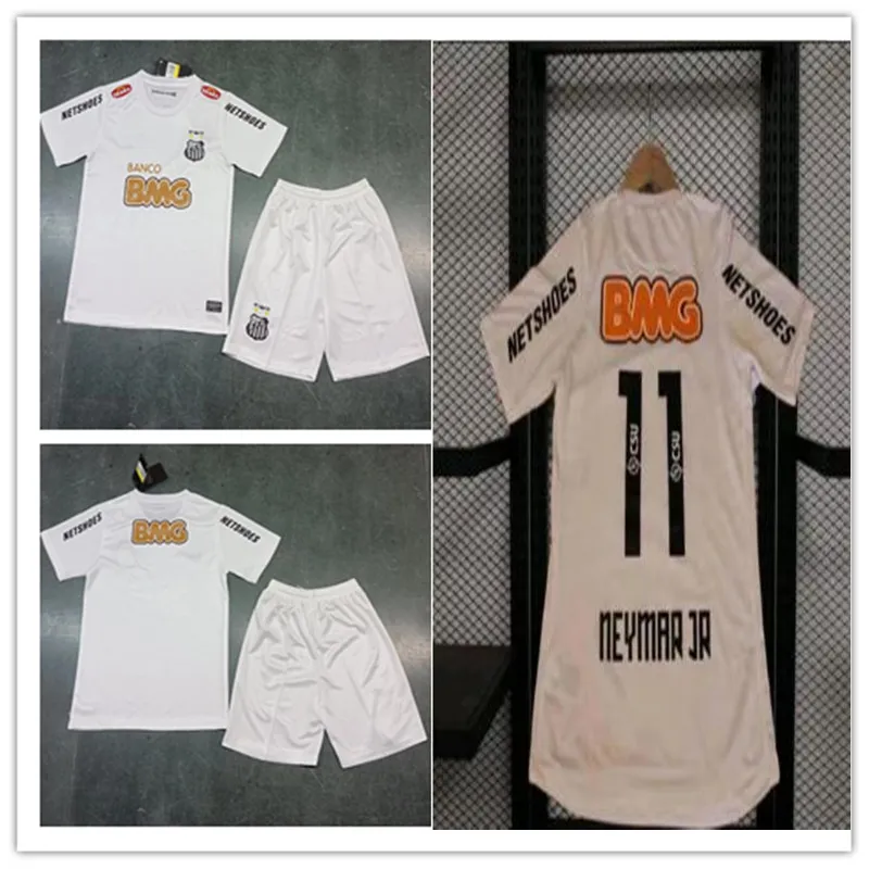 2011 2012 Santos FC Retro Kids Kit Soccer Jerseys 11/12 Pato Sanchez Soteldo Elano Andre F. Anderson Borges Football Shirts Children's Equipment