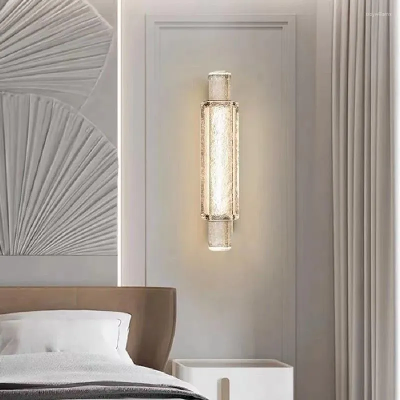 Vägglampor kristallljus modern minimalistisk sovrum lyxig sänglampa gång kreativ vardagsrum bakgrund villa