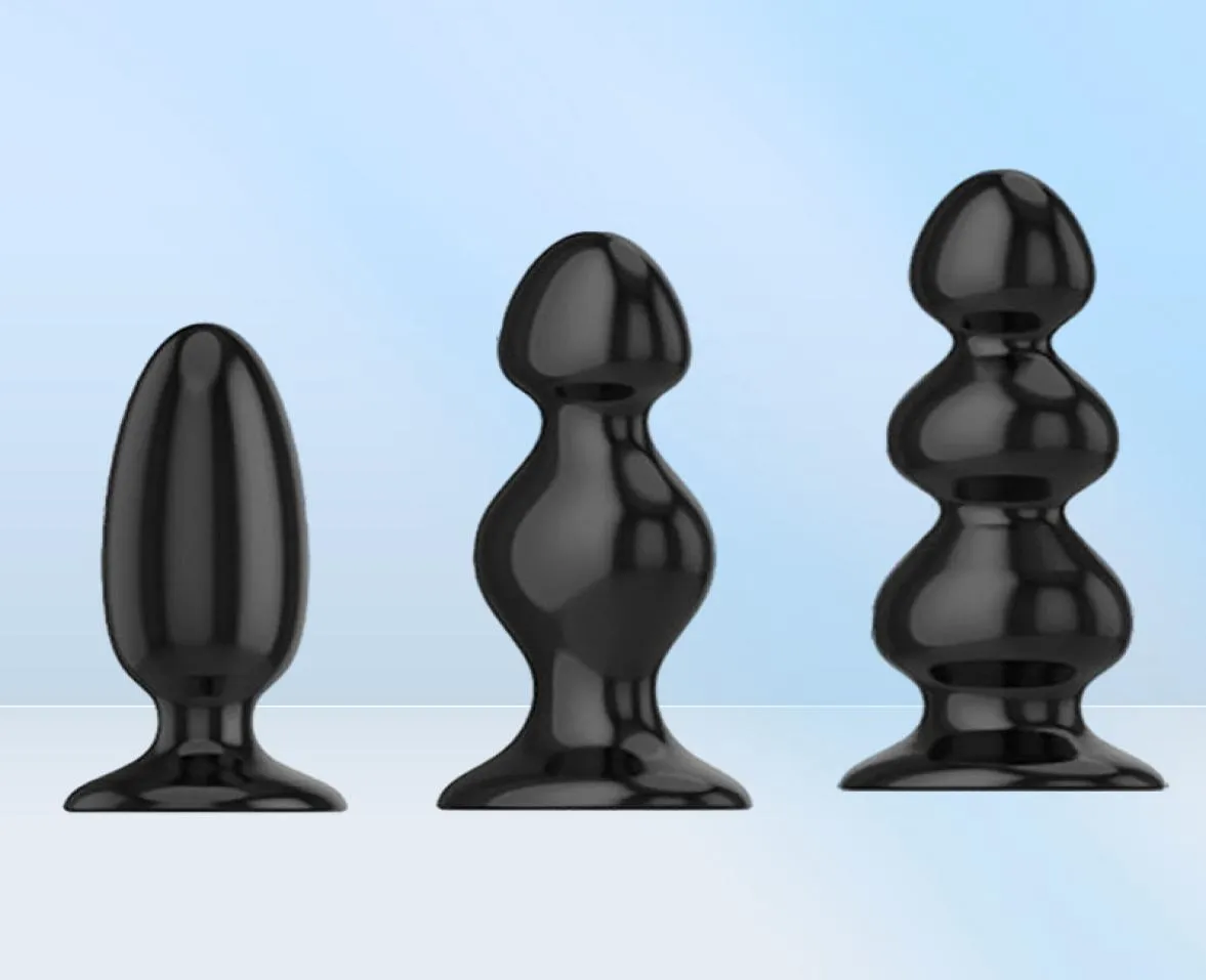 Män och kvinnor dilator Big Butt Plug stor sugskoppproppar Vuxen unisex sexleksaker för kvinnliga analbollar Buttplug y1907143114183