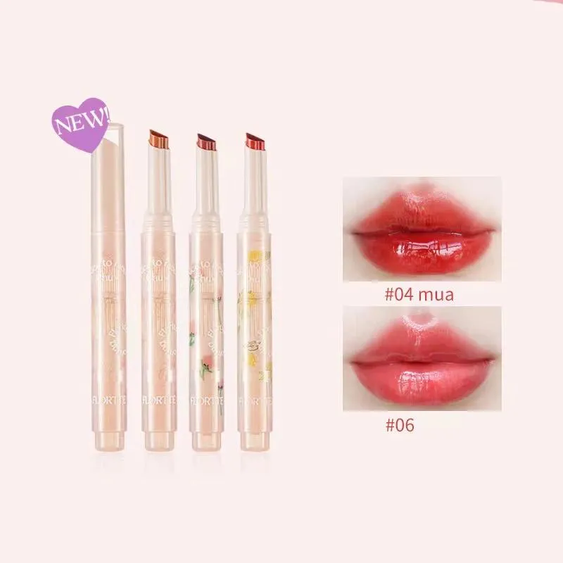 Sets New Color Lipstick Pen Moisturizing Hydrating Lip Liner Mirror Surface Lip Gloss Women Beauty Cosmetics Lip Makeup Easy to Wear