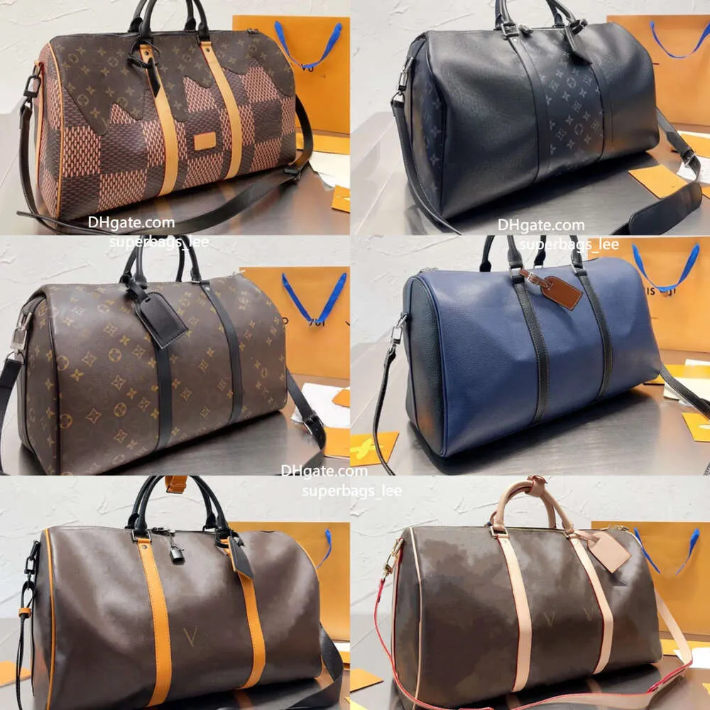 24ss designer duffle bag men women fashion travel bag large capacity handbag classic keepall tote bags printed coated real leather travel Bag boarding Bag