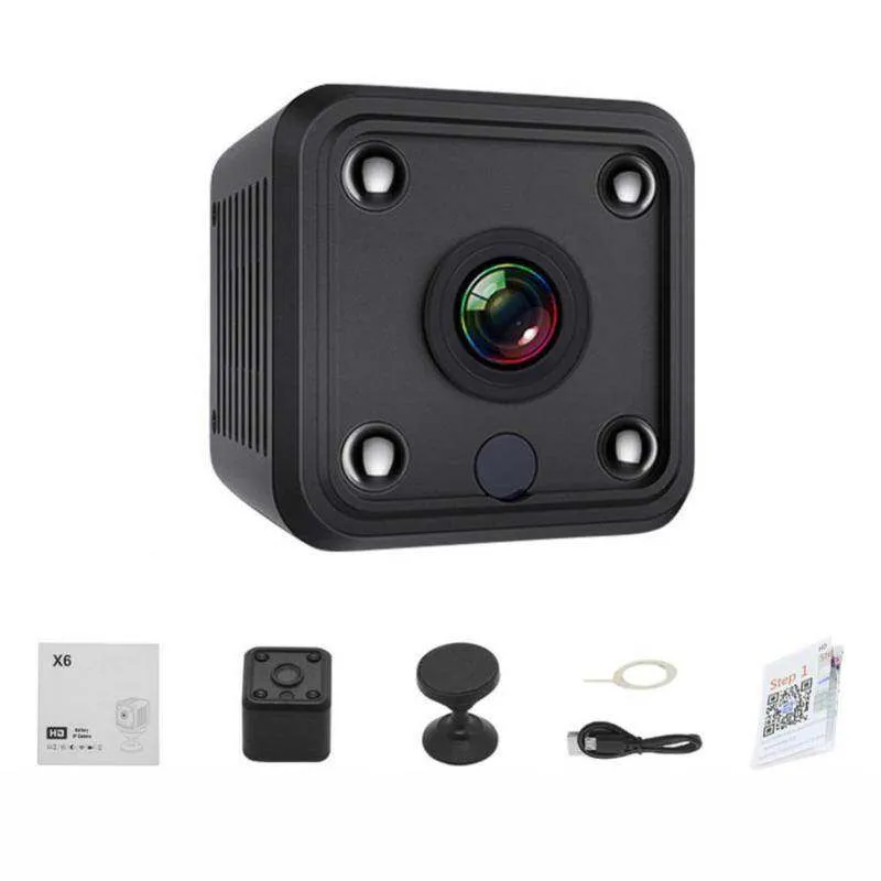 X6 WiFi Mini Taşınabilir Kamera HD 1080P Kablosuz Güvenlik Gözetim Kameraları WiFi Night Vision Akıllı Ev Mikro Kamera