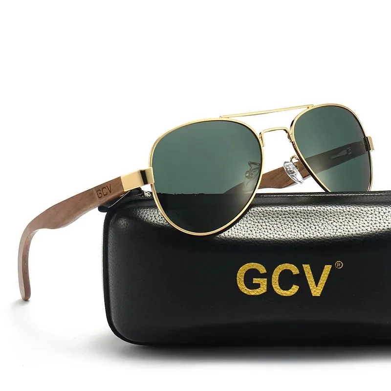 Sunglasses Gcv 2022 New Handmade Wood Pilot Sunglasses Polarized Mens  Glasses Uv400 Protection Mirror Eyewear Walnut Wooden Oculos G369 From  Gyahu, $11.69