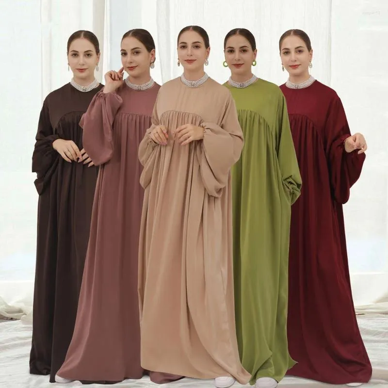 Roupas étnicas Mulheres Muçulmanas Vestido de Oração Eid Ramadan Modest Abaya Dubai Turquia Kaftan Vestuário Islâmico Robe Árabe Caftan Vestido Africano