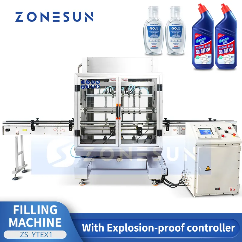 ZONESUN – Machine de remplissage automatique antidéflagrante, Machine de remplissage de bouteilles chimiques, équipement industriel de remplissage de liquide, ZS-YTEX1