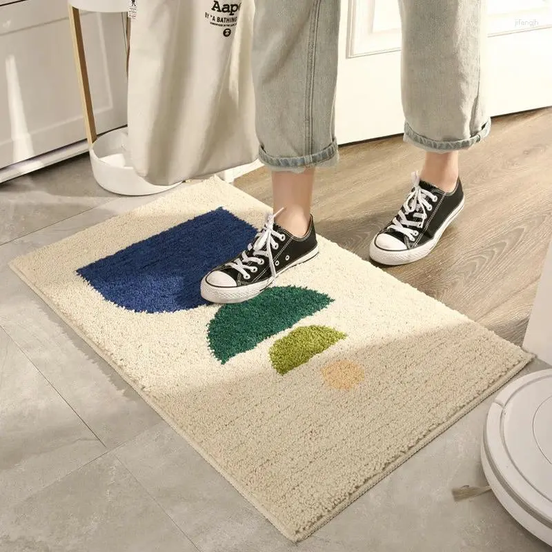 Mattor japansk stil matta mjuk tuftad ingångsdörrat soluppgång plysch badmatta absorberande antislip kök golv heminredning matta