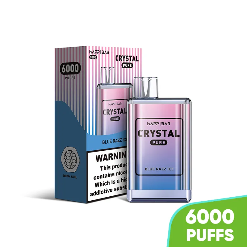 卸売ハップベイプ6000puffsバーベーパー6kパフ電子タバコ12ml 2％3％5％強度vapeジュースeタバコ