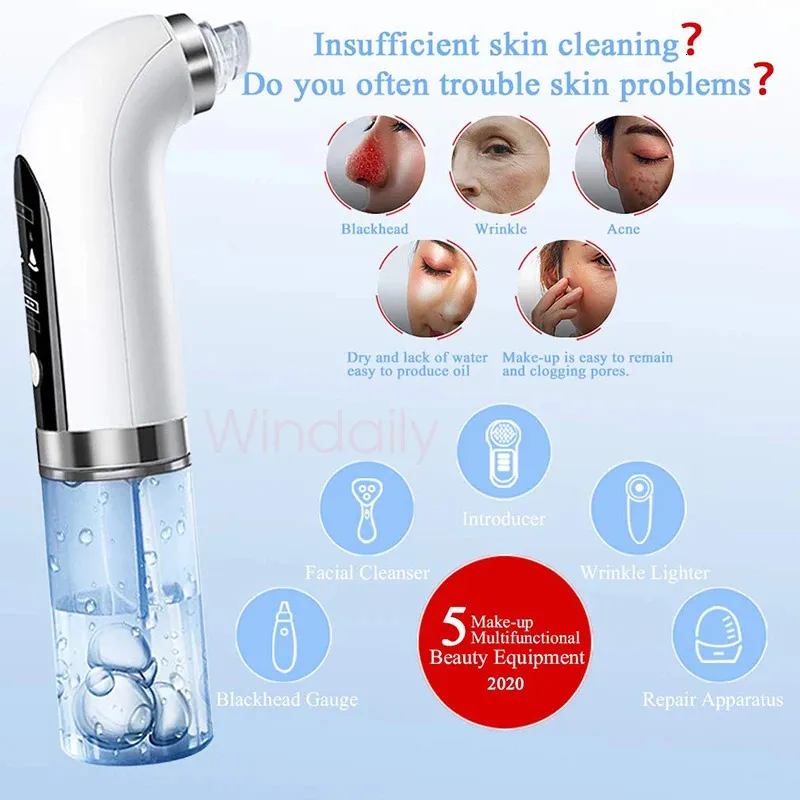 Blackhead Remover Pore Pore Cleaner Electric Micro Small Bubble Machine USB Devility Devely Resperable Resperable 240106