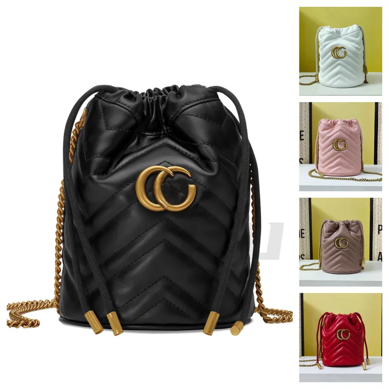 Sac de créateur rose Sac à bandoulière Femme Sac à cordon de serrage Sac à bandoulière Hobo Mode Mini Shopping Satchels Sac à main Étui de téléphone en cuir souple