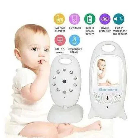 Video-Babyphone-Kamera VB601, kabelloser Babysitter, 2-Wege-Talk, Nachtsicht, IR-LED, Temperatur, Sicherheit, Schutz, 8 Schlaflieder, Musik