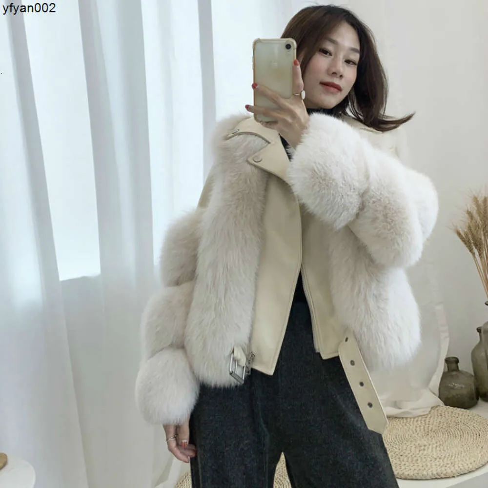 Real Coat Winter Jacket Natural Fox Genuine Sheep Skin Warm Vest New