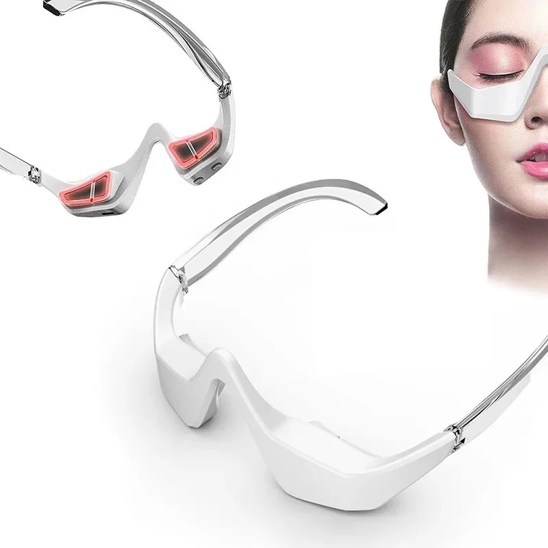 Thérapie par la lumière rouge masseur oculaire Anti-âge compresse les yeux soulagement de la fatigue Relaxation soulager les cernes EMS soins des yeux Massage 240106