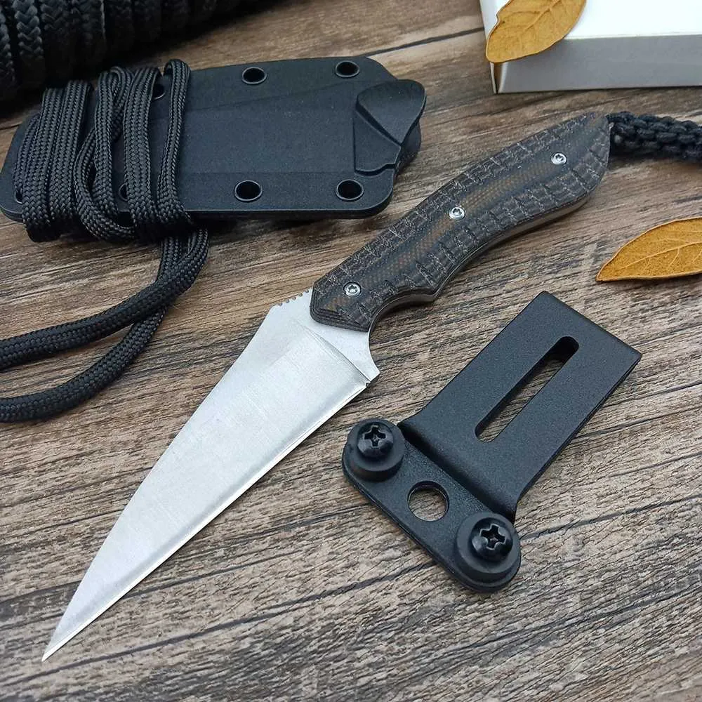 Knivtaktiskt fast blad Utility Hunting Self Defense Knife Mini Kniv för fiske camping utomhus Självförsvarsverktyg