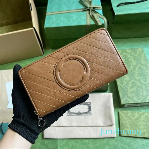 Cartera de mujer de diseñador clásico, cartera larga de cuero Premium para mujer, monedero de moda de calidad espejo con paquete completo 2024